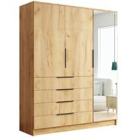 Schrank Bogota 150 Craft Gold+Griff Schwarz