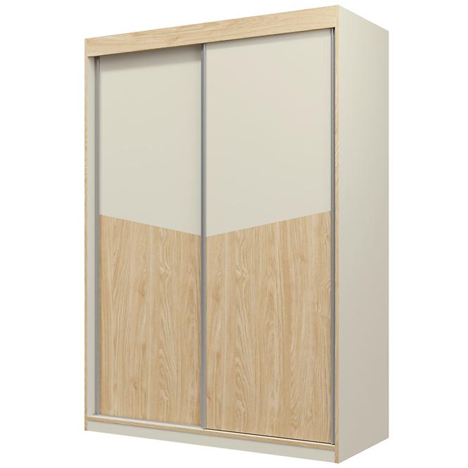 Schrank  150 Aston 2 Graubeige/Geölte Eiche