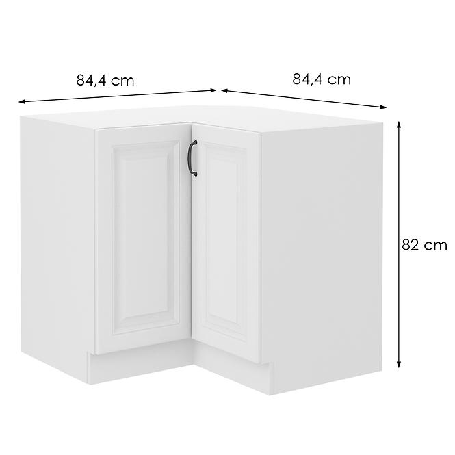 Küchenzeile Stilo WEISS/WEISS 90x90 Nd 2f Bb