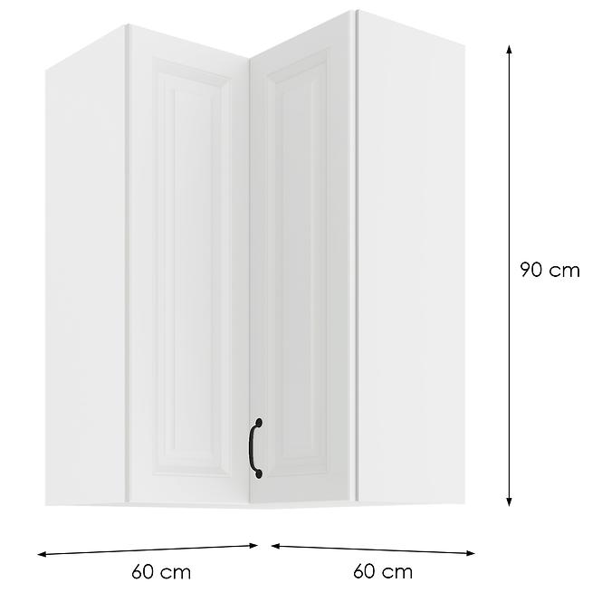 Küchenzeile STILO WEISS/WEISS 60X60 GN-90 2F (90°)