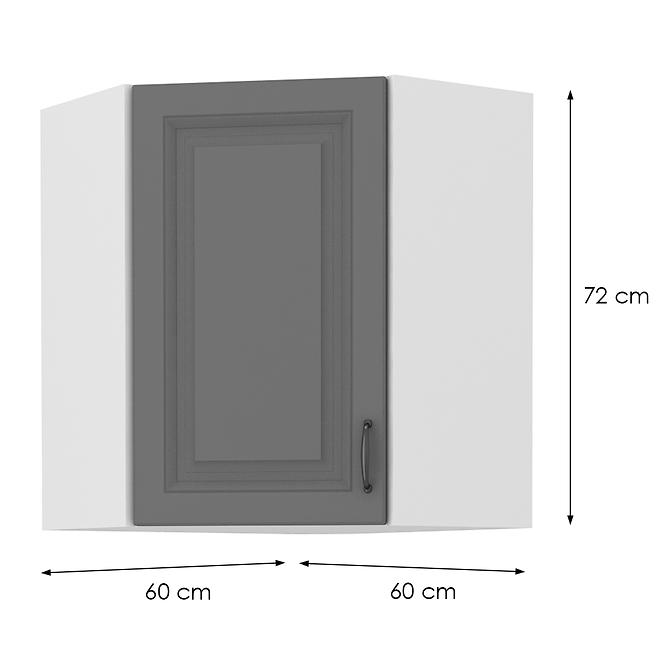 Küchenzeile STILO DUSTGREY/WEISS 60X60 GN-72 2F (45°)