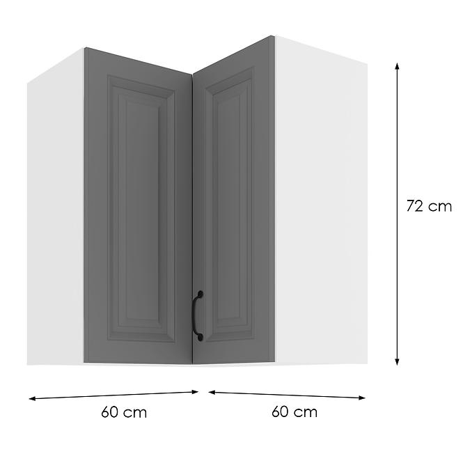 Küchenzeile STILO DUSTGREY/WEISS 60X60 GN-72 2F (90°)