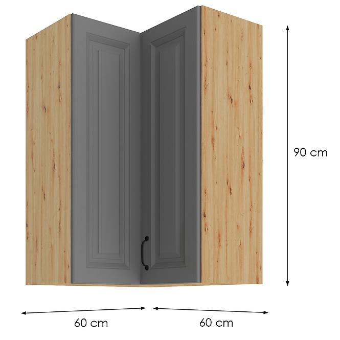 Küchenzeile STILO DUSTGREY/ARTISAN 60X60 GN-90 2F (90°)