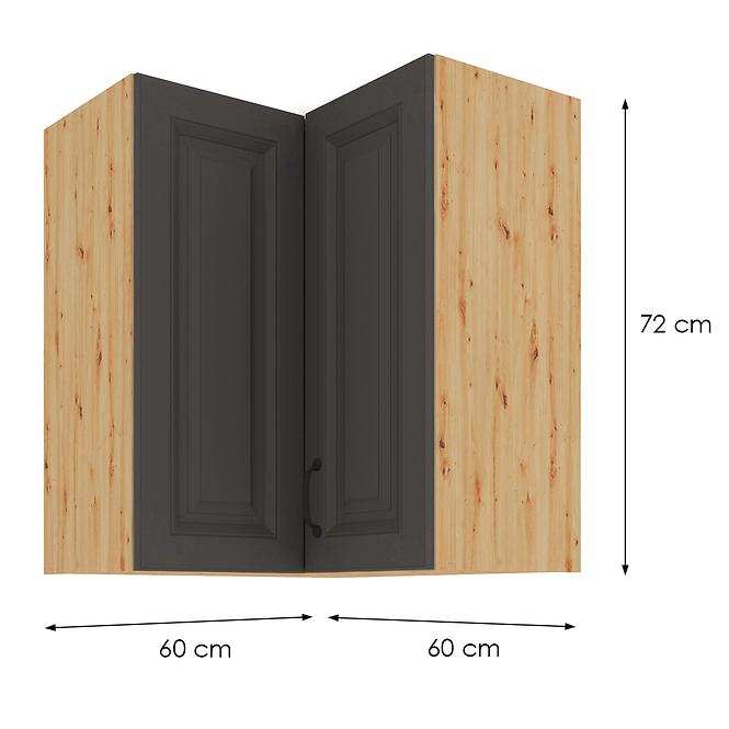 Küchenzeile STILO Graphit/ARTISAN 60X60 GN-72 2F (90°)