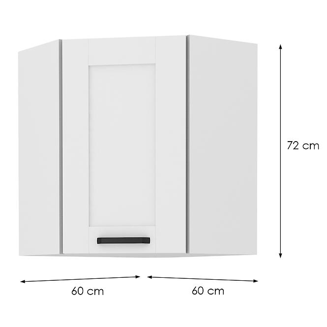 Küchenzeile LUNA WEISS/WEISS 60X60 GN-72 2F (45°)