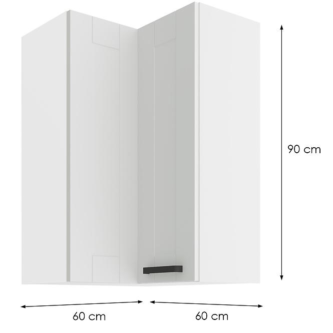 Küchenzeile LUNA WEISS/WEISS 60X60 GN-90 2F (90°)