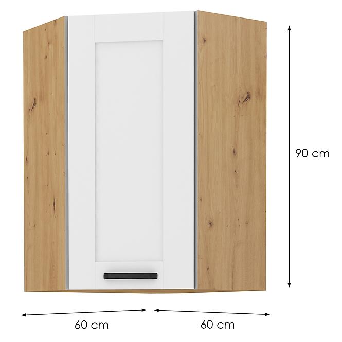 Küchenzeile LUNA WEISS/ARTISAN 60X60 GN-90 1F (45°)