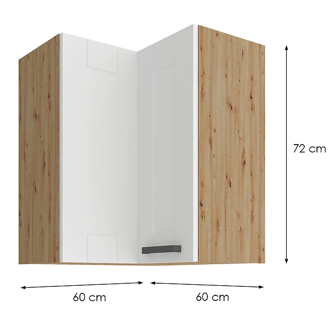 Küchenzeile LUNA WEISS/ARTISAN 60X60 GN-72 2F (90°)