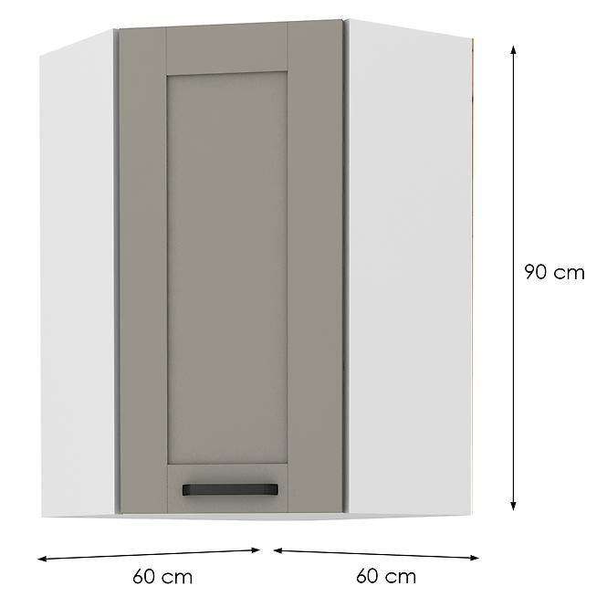 Küchenzeile LUNA CLAYGREY/WEISS 60X60 GN-90 1F (45°)