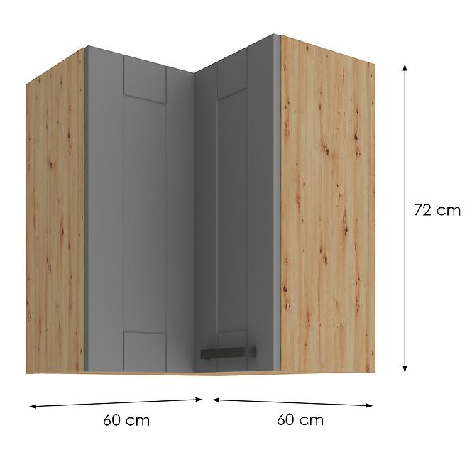 Küchenzeile LUNA DUSTGREY/ARTISAN 60X60 GN-72 2F (90°)