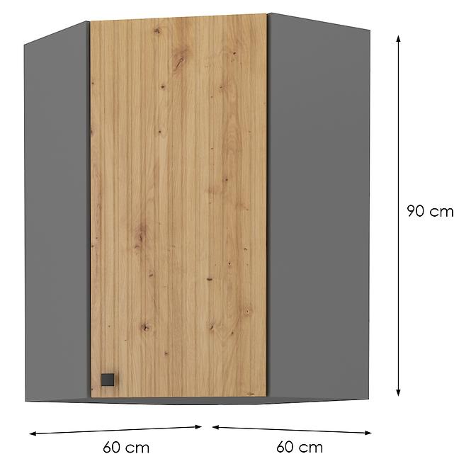 Küchenzeile AVA ARTISAN/Antracyt 60X60 GN-90 1F (45°)