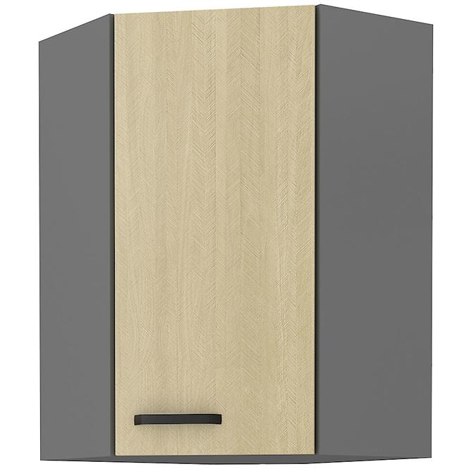 Küchenzeile SCANDI Fischgrätenmuster/Antracyt 60X60 GN-90 1F (45°)