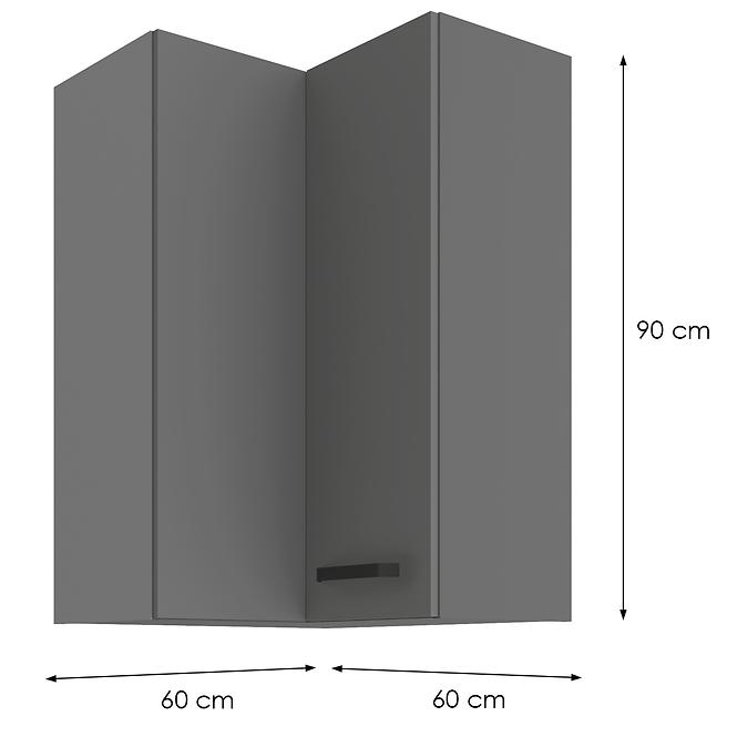 Küchenzeile NESSA Antracyt 60X60 GN-90 2F (90°)