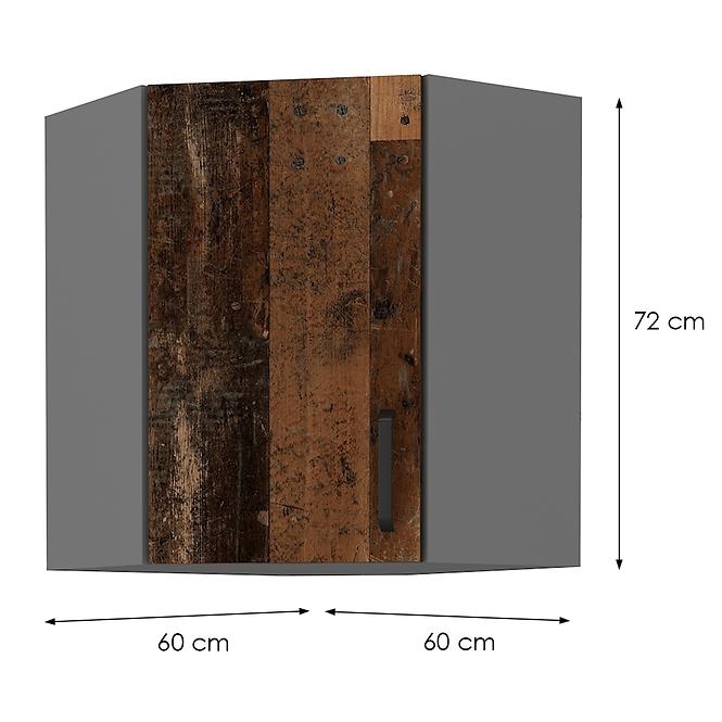 Küchenzeile TESSA OLDSTYLE WOOD 60X60 GN-72 2F (45°)