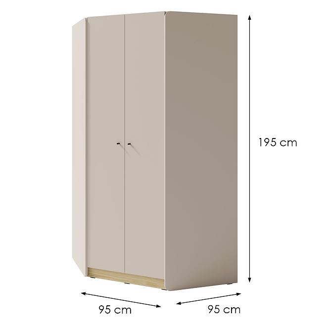 Schrank Alessio AE2 2D Beige /Eiche