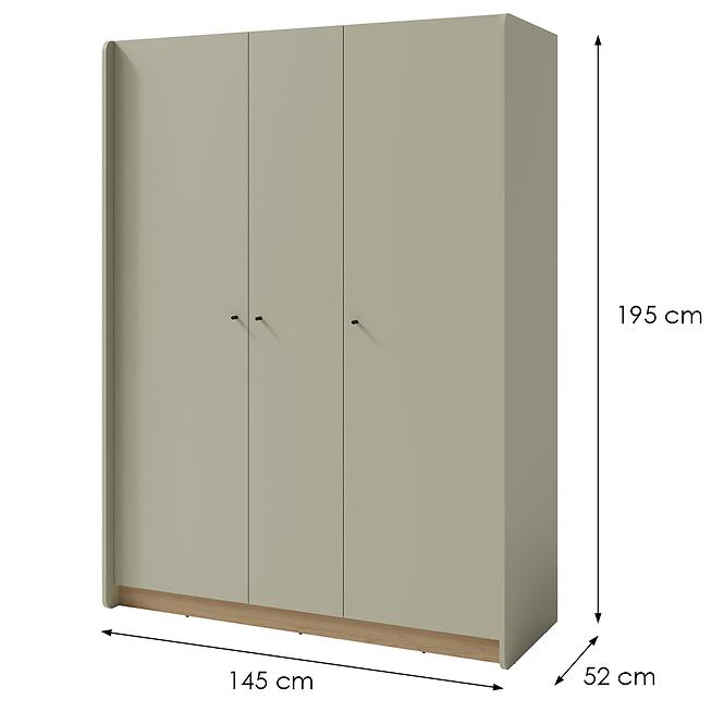 Schrank Alessio AE1 3D Eukalyptus V/Eiche Baltic