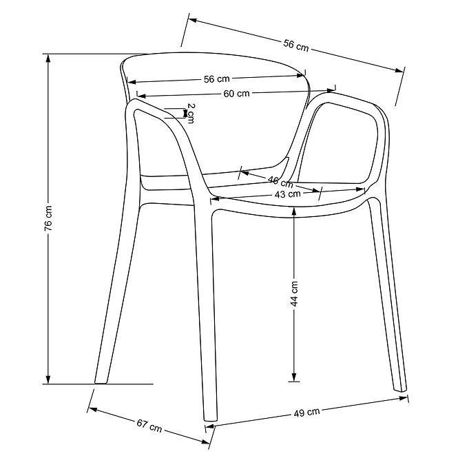 Stuhl K491 Senffarbe