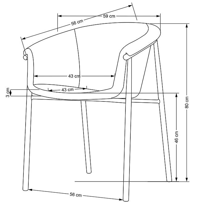 Stuhl K489 Aschgrau