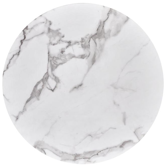 Tisch Morata 79 keramik/stahl – weiß marmor/schwarz/golden