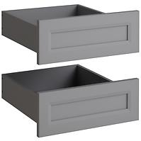 Schublade für Kleiderschrank Ultra 1Dx 2 St. mit Rahmen Grau
