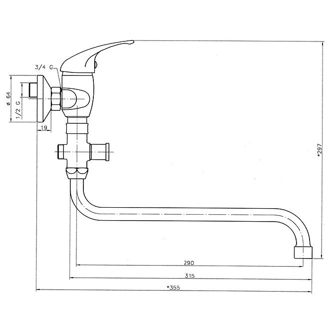 Badewannenarmatur Titania 93075/1,0