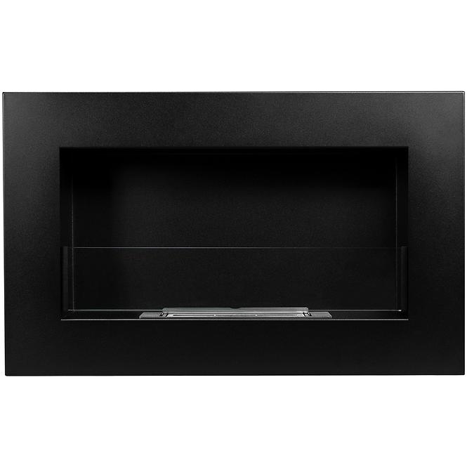 Biokamin Box 650x400  Schwarz Matt mit Glas