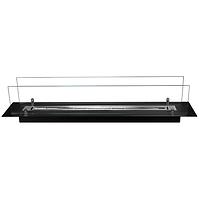 Biokaminbrenner 1000 Schwarz Matt mit Glas 