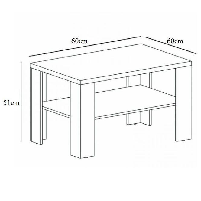 Couchtisch Mati I 60cm Eiche Trüffel