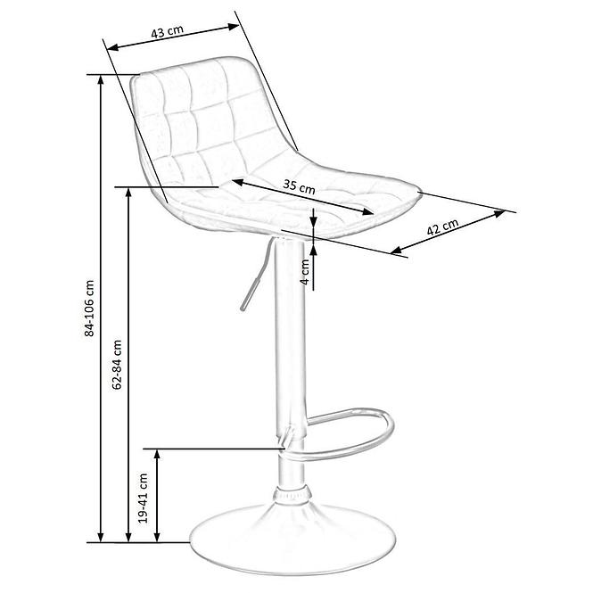 Barová židle H95 Zimt/Schwarz