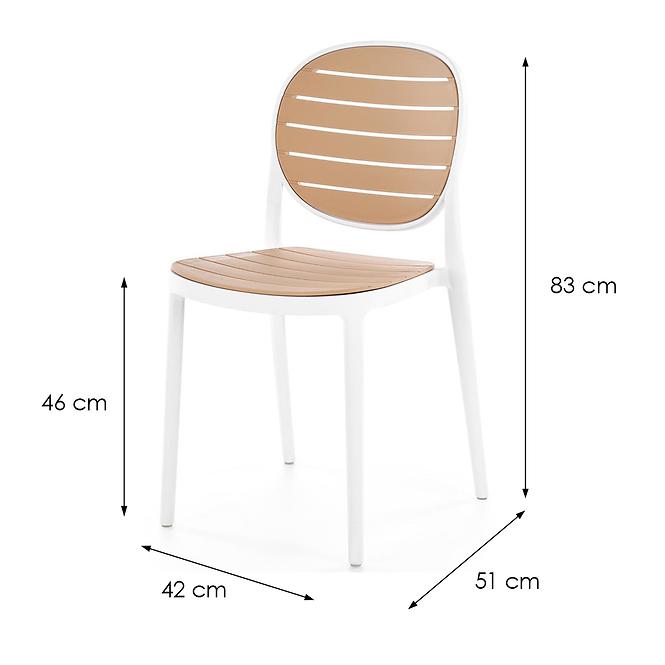 Stuhl K529 Weiß/Natürliche