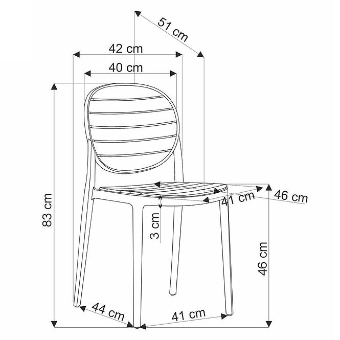 Stuhl K529 Weiß/Natürliche