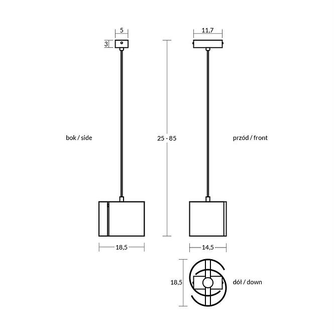 Lampe Hugo black 2959/Z-B-1 LW1