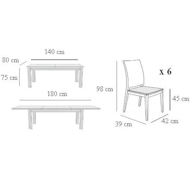 Esszimmer Set Bond 1+6