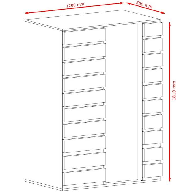 Schrank Miro 120cm Eiche Canyon