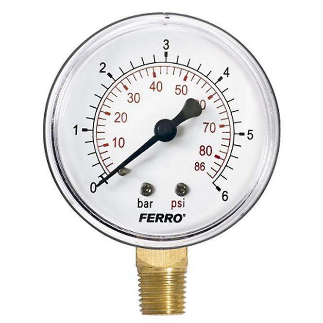 Manometer M6310R 63 mm 1/4 radial 0-10 Bar