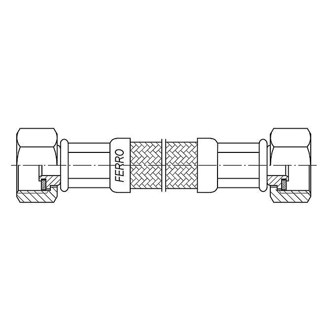 Flexschlauch PWS3030 L-150 cm 1/2 N-N mit Dichtung