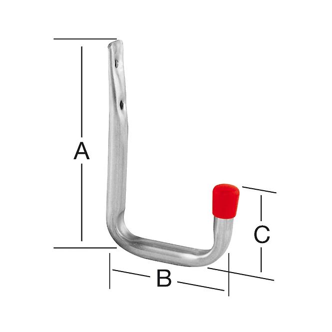 Wandhaken u 302x250x91 zn