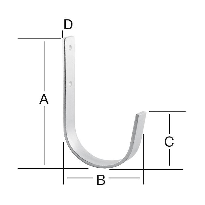 Haken uni 110x55x60x20 zn