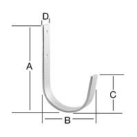 Haken uni 170x90x100x25 zn