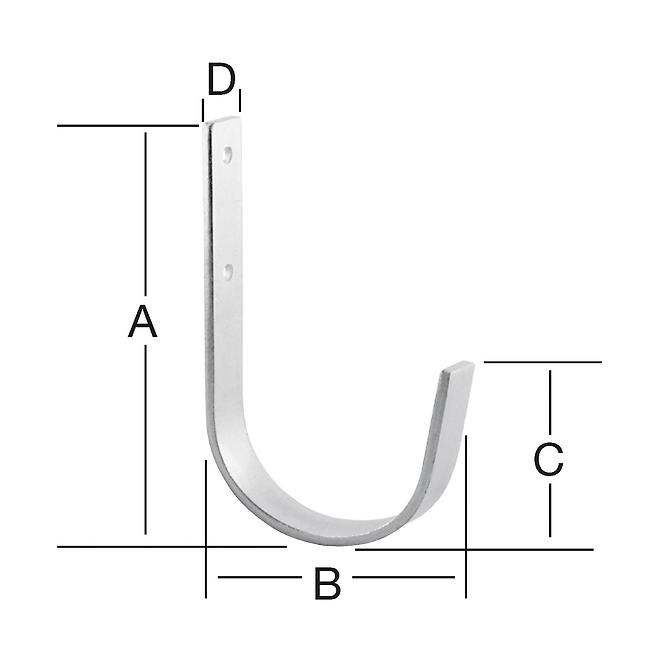 Haken uni 170x90x100x25 zn