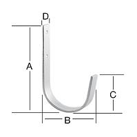 Haken uni 87x32x39x15 zn