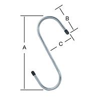 S-Haken 175x65x52 mm zn