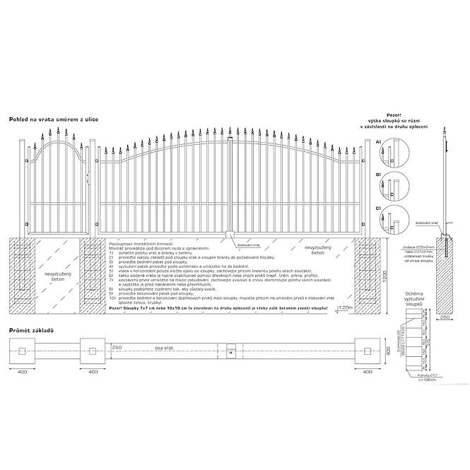 Einzeltor L Eliza III 150x90cm W4230