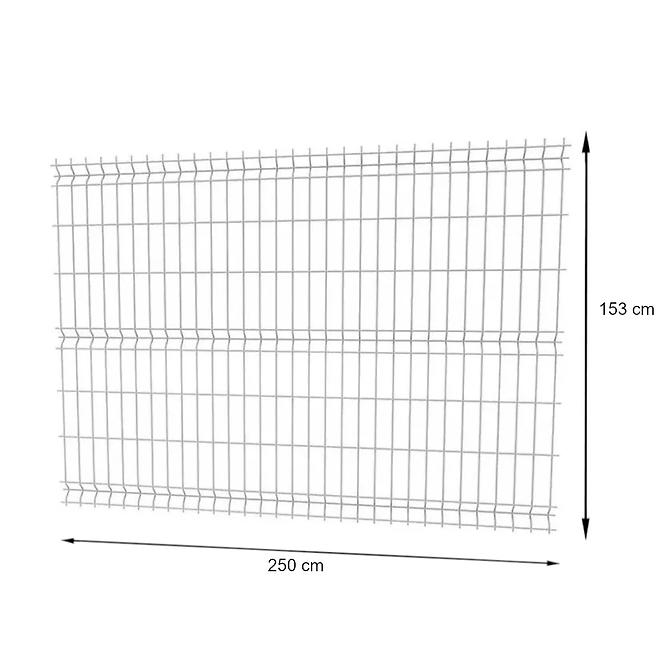 Einstabmattenzaun 3D light 250x153cm verzinkt 7040387