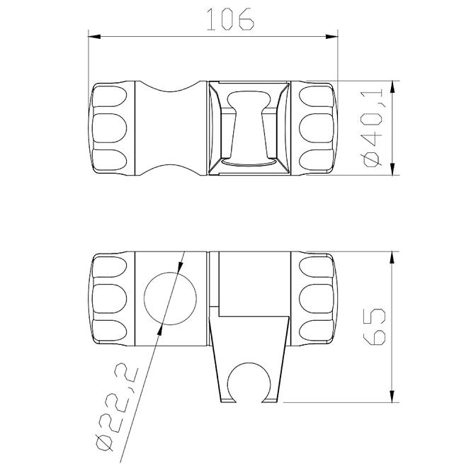 Schiebehalter für Duschkopf 25 mm