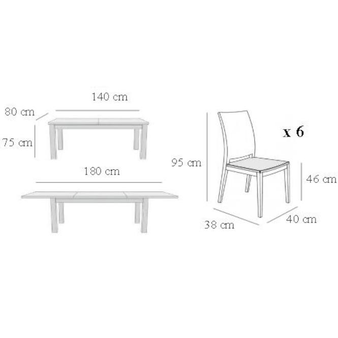 Esszimmer Set Antek 1+6 wenge