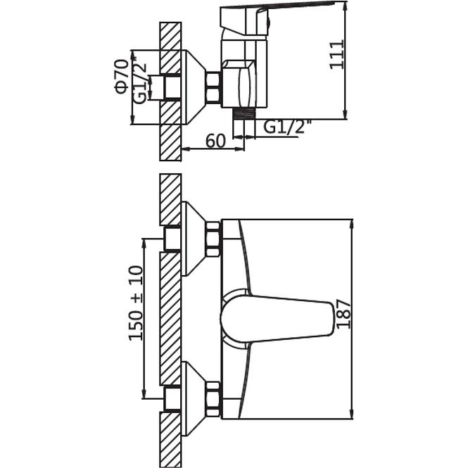 Duscharmatur Lima HB101-BN