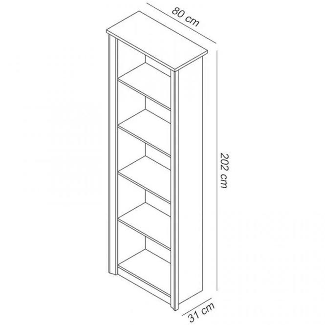 Regal Finezja 80cm Eiche Sonoma