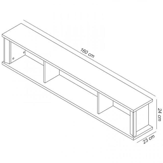 Regal Finezja 160cm Eiche Sonoma