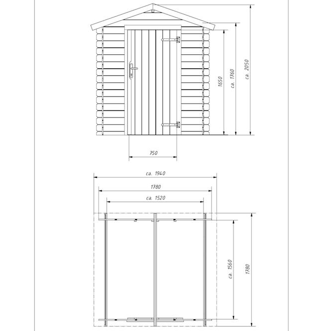 Gartenhaus 178x178